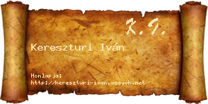 Kereszturi Iván névjegykártya