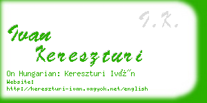 ivan kereszturi business card